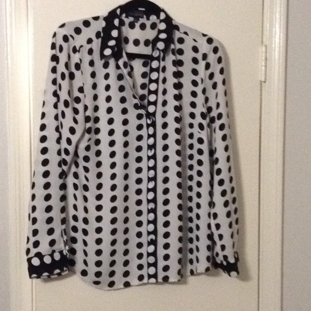 The Limited Large Black & White Polka Dot